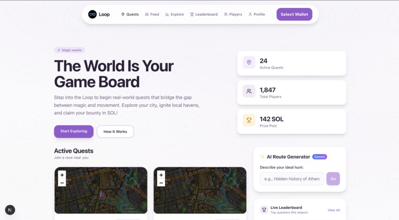 Loop (1st Place, Solana Track @ UGAHacks XI)
